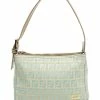 FENDI Light Blue Zucchino-Print Canvas Mini Shoulder Bag (Authentic Pre-Owned) Women Shoulder Bags