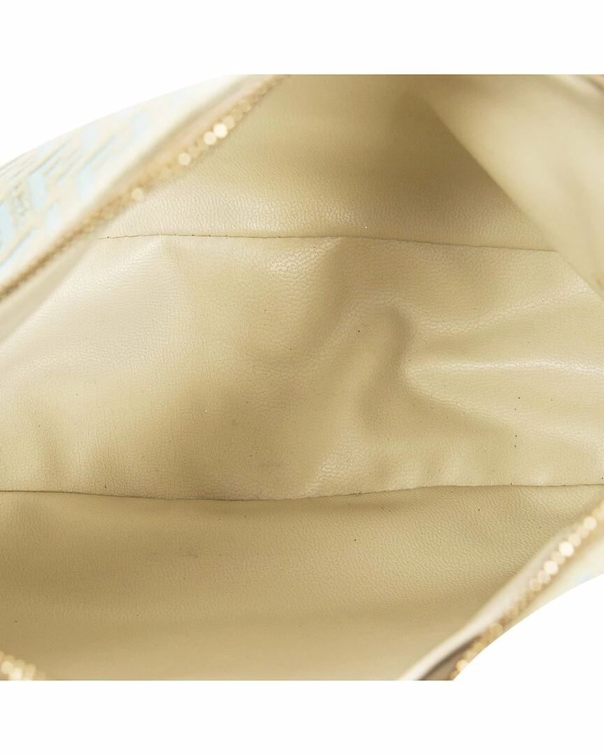 FENDI Light Blue Zucchino-Print Canvas Mini Shoulder Bag (Authentic Pre-Owned) Women Shoulder Bags 6 FENDI Light Blue Zucchino-Print Canvas Mini Shoulder Bag (Authentic Pre-Owned) Women Shoulder Bags - Image 4