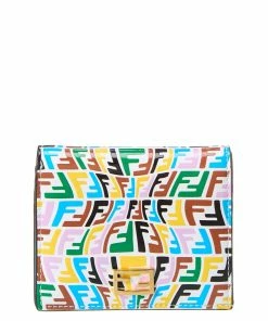 FENDI FF Vertigo Leather Coin Purse Women Wallets & Card Cases