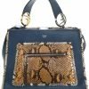 FENDI Blue Leather Runaway Bag (Authentic Pre-Owned) Women Shoulder Bags