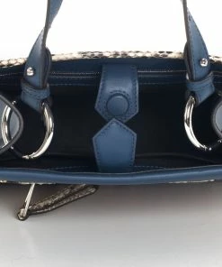 FENDI Blue Leather Runaway Bag (Authentic Pre-Owned) Women Shoulder Bags -Fendi Sales Store 1111160056 RLLZ 4