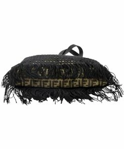 FENDI Limited Edition Black Zucca-Print Canvas Net Tote (Authentic Pre-Owned) Women Totes -Fendi Sales Store 1111207573 RLLZ 3