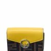 FENDI Micro Trifold Leather French Wallet Women Wallets & Card Cases