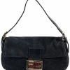 FENDI Black Suede Baguette (Authentic Pre-Owned) Women Shoulder Bags 2 FENDI Black Suede Baguette (Authentic Pre-Owned) Women Shoulder Bags -Fendi Sales Store 1111247973 RLLZ 1