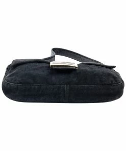 FENDI Black Suede Baguette (Authentic Pre-Owned) Women Shoulder Bags 9 FENDI Black Suede Baguette (Authentic Pre-Owned) Women Shoulder Bags -Fendi Sales Store 1111247973 RLLZ 3