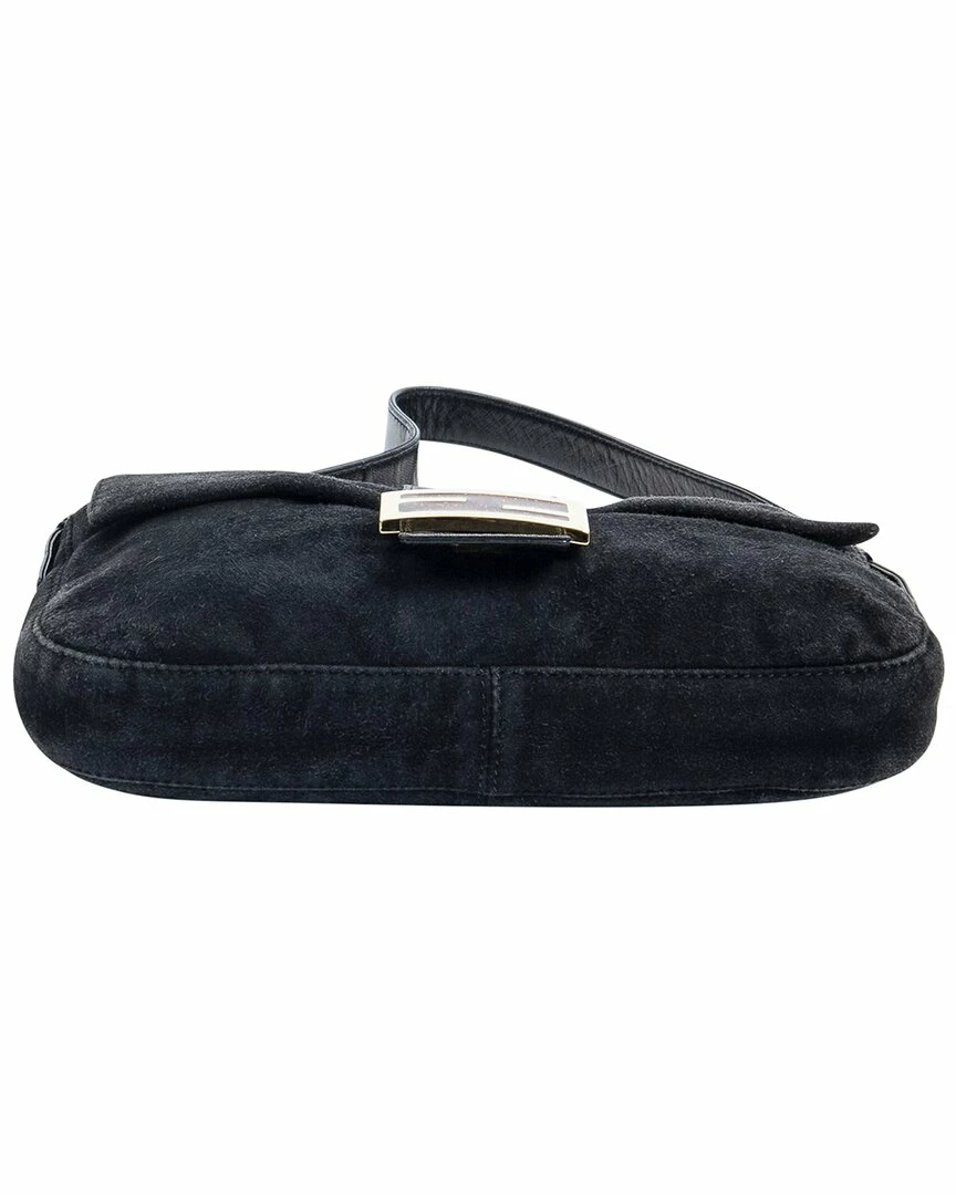 FENDI Black Suede Baguette (Authentic Pre-Owned) Women Shoulder Bags 5 FENDI Black Suede Baguette (Authentic Pre-Owned) Women Shoulder Bags - Image 3