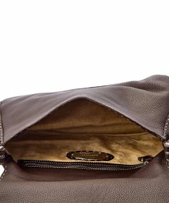 FENDI Brown Grained Leather Selleria Mama Baguette (Authentic Pre-Owned) Women Shoulder Bags -Fendi Sales Store 1111256385 RLLZ 4