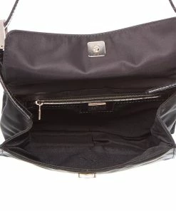 FENDI Black Nylon Flap Shoulder Bag (Authentic Pre-Owned) Women Shoulder Bags -Fendi Sales Store 1111303053 RLLZ 4