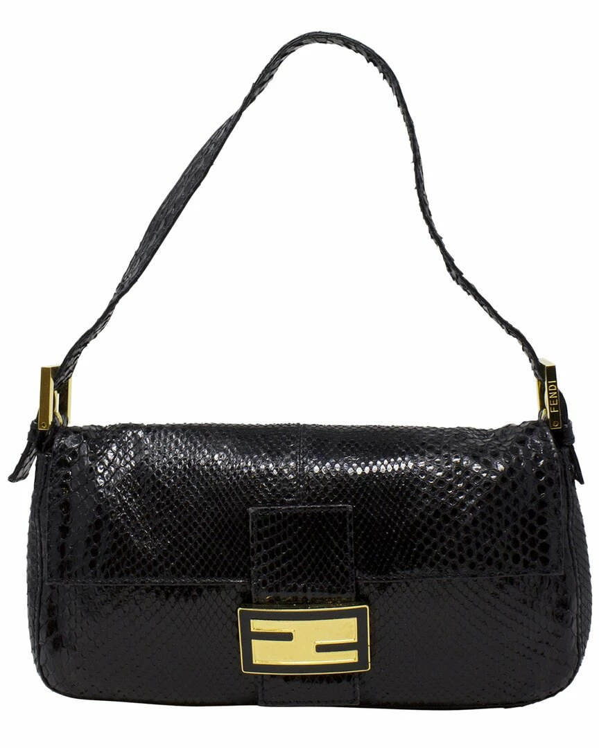 FENDI Limited Edition Black Snakeskin Baguette (Authentic Pre-Owned) Women Shoulder Bags 3 FENDI Limited Edition Black Snakeskin Baguette (Authentic Pre-Owned) Women Shoulder Bags