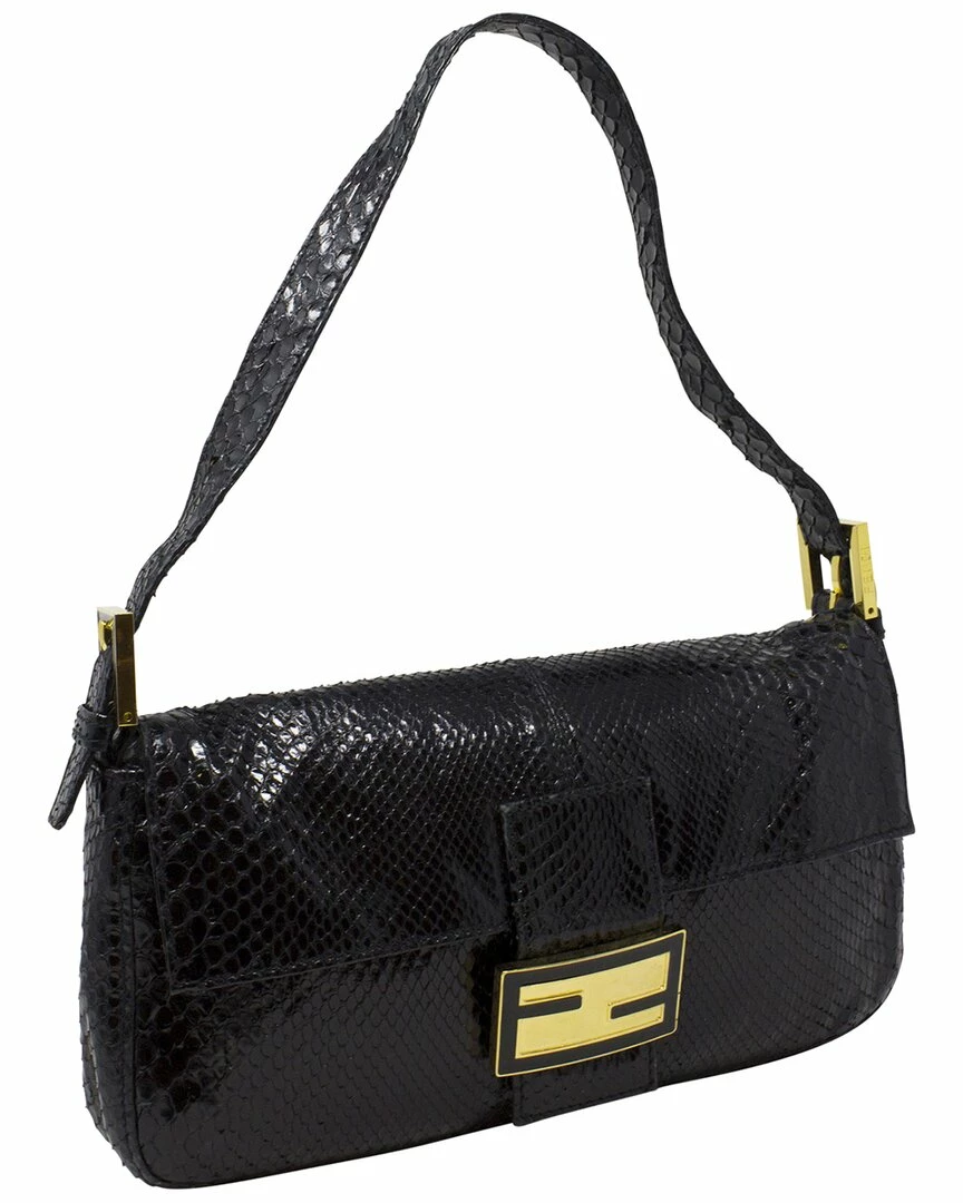 FENDI Limited Edition Black Snakeskin Baguette (Authentic Pre-Owned) Women Shoulder Bags 7 FENDI Limited Edition Black Snakeskin Baguette (Authentic Pre-Owned) Women Shoulder Bags - Image 5