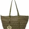 FENDI Limited Edition Brown Zucchino-Print Canvas Star Mini Tote (Authentic Pre-Owned) Women Totes -Fendi Sales Store 1111335888 RLLZ 1
