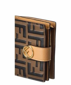 FENDI FF Compact Leather Wallet Women Wallets & Card Cases -Fendi Sales Store 1111338669 RLLZ 3