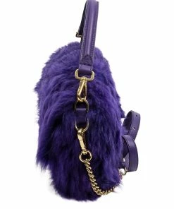 FENDI Limited Edition Purple Fur Leather Medium Baguette NM (Authentic Pre- Owned) Women Shoulder Bags -Fendi Sales Store 1111345001 RLLZ 4