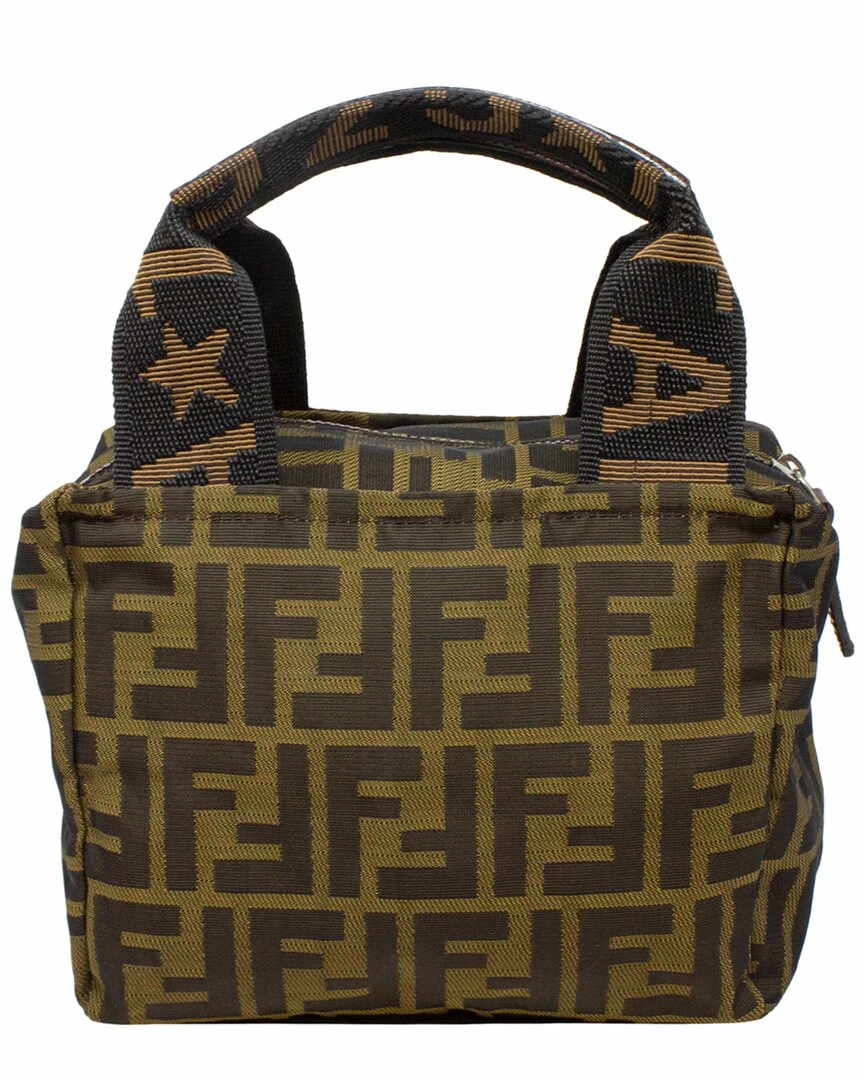 FENDI Brown Nylon Mini Top Handle Bag (Authentic Pre-Owned) Women Shoulder Bags 3 FENDI Brown Nylon Mini Top Handle Bag (Authentic Pre-Owned) Women Shoulder Bags