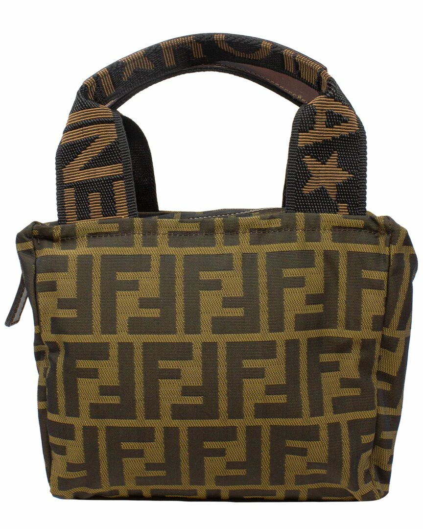 FENDI Brown Nylon Mini Top Handle Bag (Authentic Pre-Owned) Women Shoulder Bags 4 FENDI Brown Nylon Mini Top Handle Bag (Authentic Pre-Owned) Women Shoulder Bags - Image 2