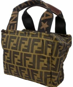 FENDI Brown Nylon Mini Top Handle Bag (Authentic Pre-Owned) Women Shoulder Bags 12 FENDI Brown Nylon Mini Top Handle Bag (Authentic Pre-Owned) Women Shoulder Bags -Fendi Sales Store 1111371893 RLLZ 5