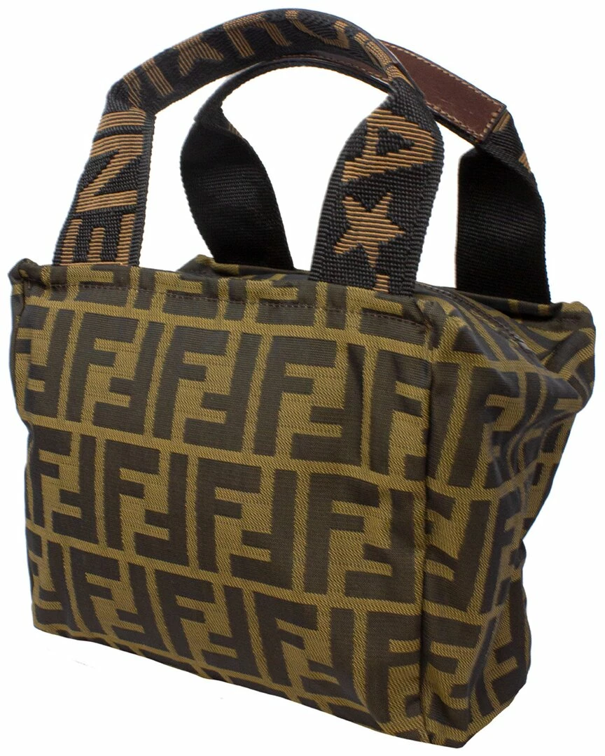 FENDI Brown Nylon Mini Top Handle Bag (Authentic Pre-Owned) Women Shoulder Bags 7 FENDI Brown Nylon Mini Top Handle Bag (Authentic Pre-Owned) Women Shoulder Bags - Image 5