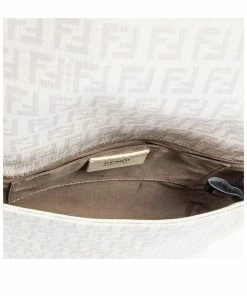 FENDI Ivory Zucchino-Print Coated Canvas Small Messenger Bag (Authentic Pre-Owned) Women Shoulder Bags -Fendi Sales Store 1111412601 RLLZ 4