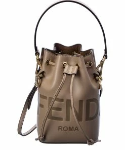 FENDI Mon Tresor Mini Leather Bucket Bag Women Bucket Bags