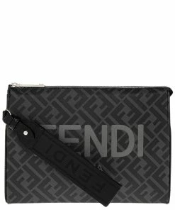 FENDI All Over FF Logo Pouch Women Wallets & Card Cases