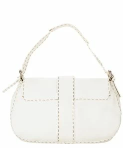 FENDI White Selleria Leather Logo Plate Shoulder Bag (Authentic Pre-Owned) Women Shoulder Bags 10 FENDI White Selleria Leather Logo Plate Shoulder Bag (Authentic Pre-Owned) Women Shoulder Bags -Fendi Sales Store 1111464066 RLLZ 3