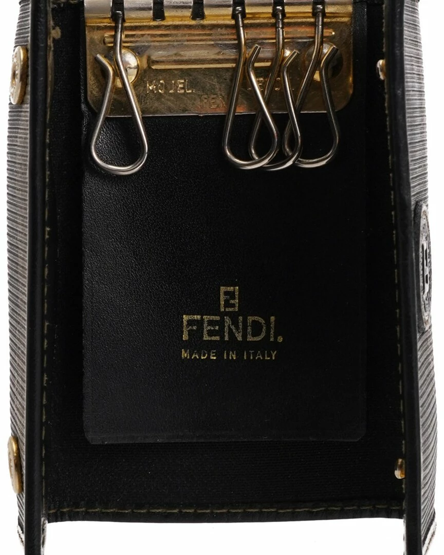 FENDI Brown Coated Canvas Pequin Key Holder (Authentic Pre-Owned) Women Wallets & Card Cases 7 FENDI Brown Coated Canvas Pequin Key Holder (Authentic Pre-Owned) Women Wallets & Card Cases - Image 5