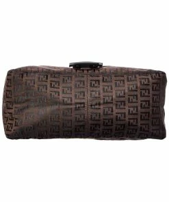 FENDI Brown Zucchino-Print Canvas Mamma Baguette (Authentic Pre-Owned) Women Shoulder Bags -Fendi Sales Store 1111481771 RLLZ 3