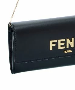 FENDI FF Leather Continental Wallet On Chain Women Wallets & Card Cases -Fendi Sales Store 1111497814 RLLZ 3