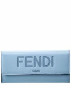 FENDI Leather Continental Wallet Women Wallets & Card Cases