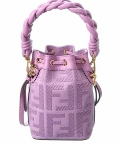 FENDI Mon Tresor Mini Canvas & Leather Bucket Bag Women Bucket Bags -Fendi Sales Store 1111528495 RLLZ 2