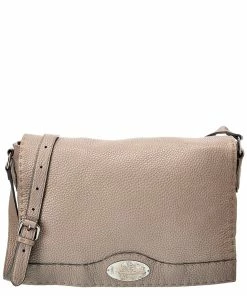 FENDI Taupe Leather Selleria Crossbody (Authentic Pre-Owned) Women Shoulder Bags
