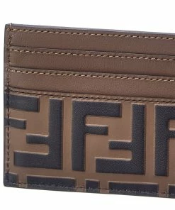 FENDI FF Logo Leather Card Holder Women Wallets & Card Cases -Fendi Sales Store 1111736726 RLLZ 3