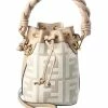 FENDI Mon Tresor Mini FF Canvas & Leather Bucket Bag Women Bucket Bags -Fendi Sales Store 1111840401 RLLZ 1