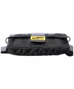 FENDI Black Pequin Canvas Baguette Belt Bag (Authentic Pre-Owned) Women Belt Bags -Fendi Sales Store 1111850769 RLLZ 3