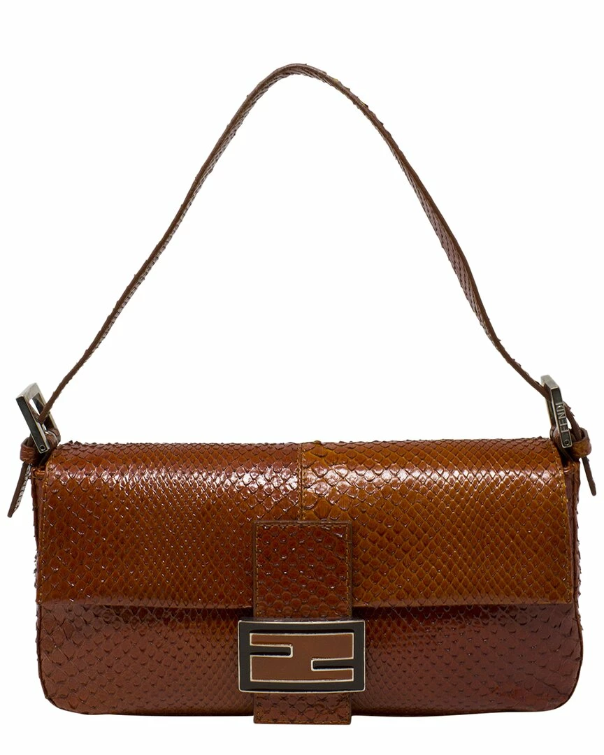 FENDI Limited Edition Vermillion Snakeskin Baguette (Authentic Pre-Owned) Women Shoulder Bags 3 FENDI Limited Edition Vermillion Snakeskin Baguette (Authentic Pre-Owned) Women Shoulder Bags