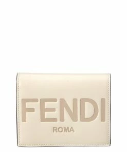 FENDI Logo Leather Coin Purse Women Wallets & Card Cases