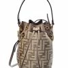 FENDI Mon Tresor Mini FF Tapestry & Leather Bucket Bag Women Bucket Bags -Fendi Sales Store 1111990416 RLLZ 1