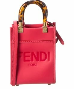 FENDI Sunshine Mini Leather Tote Women Shoulder Bags
