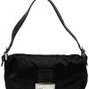 FENDI Limited Edition Black Silk Rhinestone Baguette (Authentic Pre-Owned) Women Shoulder Bags