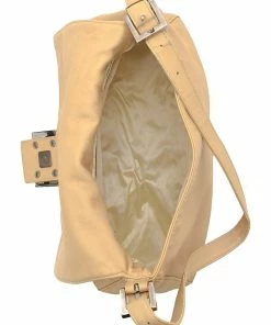 FENDI Beige Leather Mamma Baguette (Authentic Pre-Owned) Women Shoulder Bags -Fendi Sales Store 1160129595 RLLZ 4