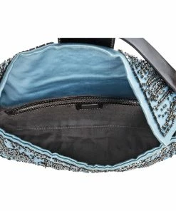 FENDI Limited Edition Blue Python Leather & Silk Beaded Baguette (Authentic Pre-Owned) Women Shoulder Bags 10 FENDI Limited Edition Blue Python Leather & Silk Beaded Baguette (Authentic Pre-Owned) Women Shoulder Bags -Fendi Sales Store 1160321423 RLLZ 4