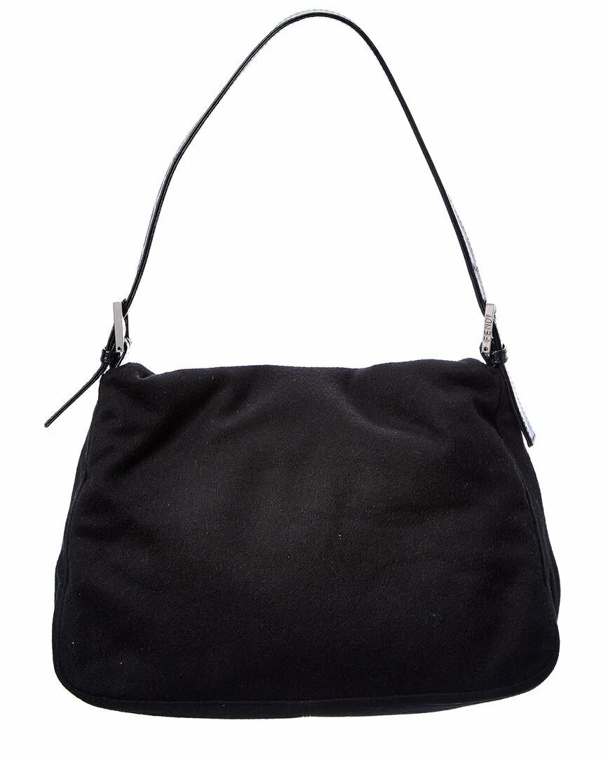 FENDI Black Zucca-Print Leather Mamma Baguette (Authentic Pre-Owned) Women Shoulder Bags 4 FENDI Black Zucca-Print Leather Mamma Baguette (Authentic Pre-Owned) Women Shoulder Bags - Image 2