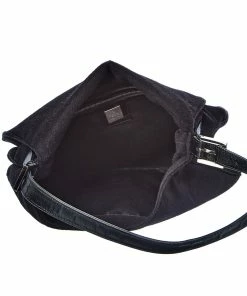 FENDI Black Zucca-Print Leather Mamma Baguette (Authentic Pre-Owned) Women Shoulder Bags 11 FENDI Black Zucca-Print Leather Mamma Baguette (Authentic Pre-Owned) Women Shoulder Bags -Fendi Sales Store 1160354694 RLLZ 4