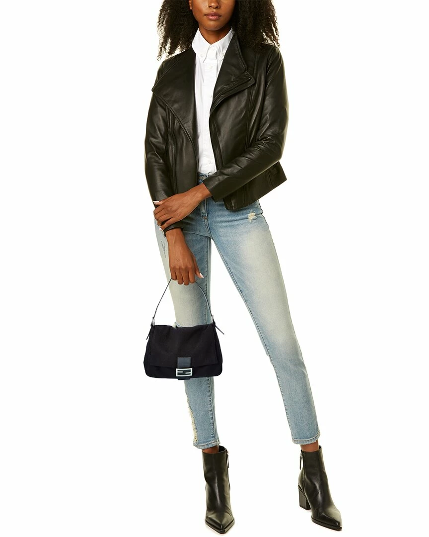 FENDI Black Zucca-Print Leather Mamma Baguette (Authentic Pre-Owned) Women Shoulder Bags 7 FENDI Black Zucca-Print Leather Mamma Baguette (Authentic Pre-Owned) Women Shoulder Bags - Image 5