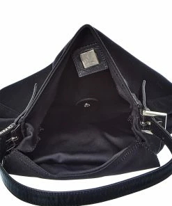 FENDI Black Leather Baguette (Authentic Pre-Owned) Women Shoulder Bags -Fendi Sales Store 1160359711 RLLZ 4