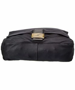 FENDI Black Zucca-Print Canvas Mamma Baguette (Authentic Pre-Owned) Women Shoulder Bags -Fendi Sales Store 1160381033 RLLZ 3