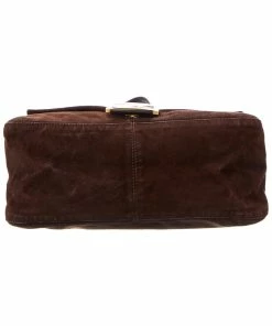 FENDI Dark Brown Zucca-Print Leather Mamma Tote (Authentic Pre-Owned) Women Shoulder Bags -Fendi Sales Store 1160382949 RLLZ 3