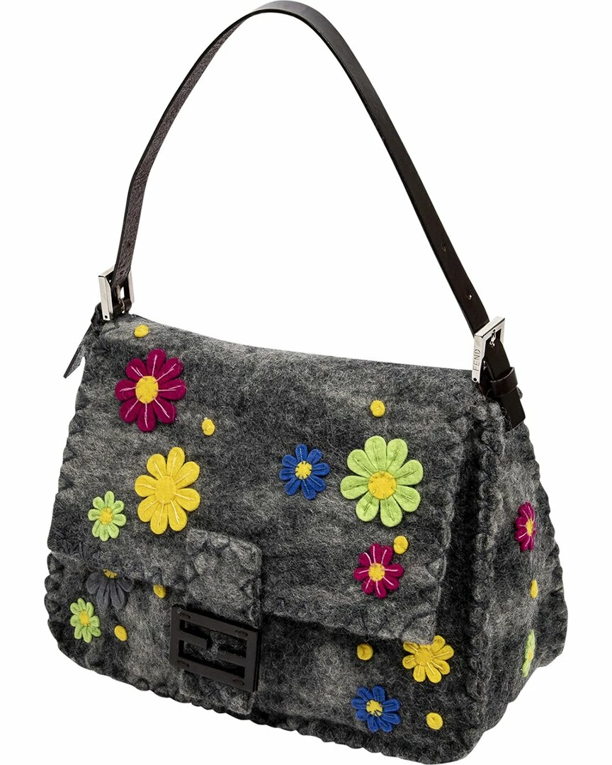 FENDI Limited Edition Grey Wool Mama Baguette (Authentic Pre-Owned) Women Shoulder Bags 7 FENDI Limited Edition Grey Wool Mama Baguette (Authentic Pre-Owned) Women Shoulder Bags - Image 5