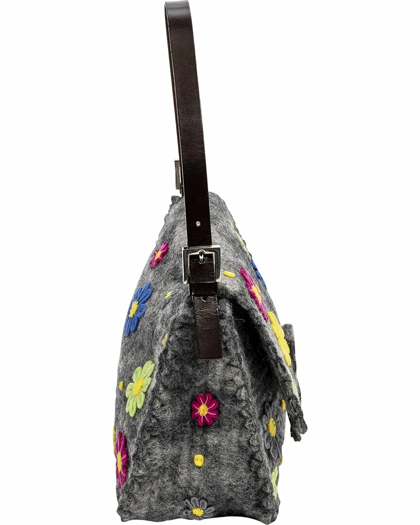 FENDI Limited Edition Grey Wool Mama Baguette (Authentic Pre-Owned) Women Shoulder Bags 8 FENDI Limited Edition Grey Wool Mama Baguette (Authentic Pre-Owned) Women Shoulder Bags - Image 6