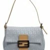 FENDI Light Blue Zucchino-Print Canvas Mini Mama Baguette (Authentic Pre- Owned) Women Shoulder Bags 2 FENDI Light Blue Zucchino-Print Canvas Mini Mama Baguette (Authentic Pre- Owned) Women Shoulder Bags -Fendi Sales Store 1160391361 RLLZ 1